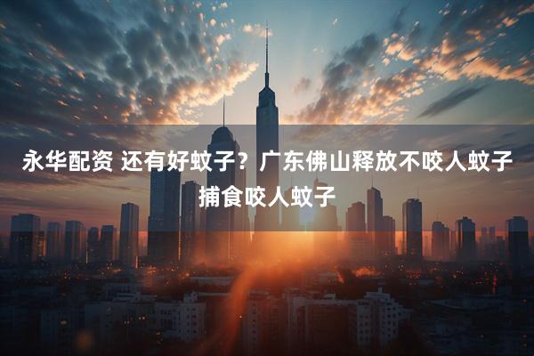 永华配资 还有好蚊子？广东佛山释放不咬人蚊子捕食咬人蚊子