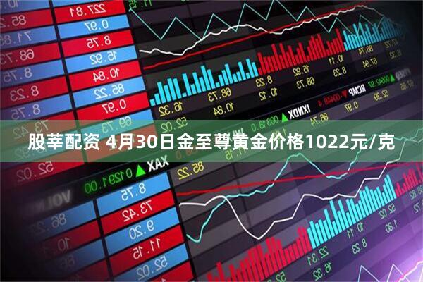 股莘配资 4月30日金至尊黄金价格1022元/克